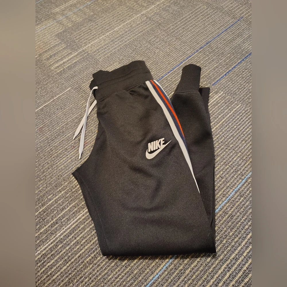 Nike Black Jogger Sweatpants with White Logo